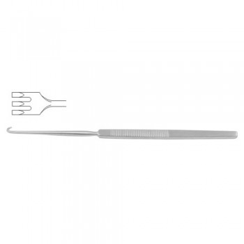 Wound Retractor 3 Sharp Prongs - Large Curve Stainless Steel, 16.5 cm - 6 1/2" Width 10.0 mm